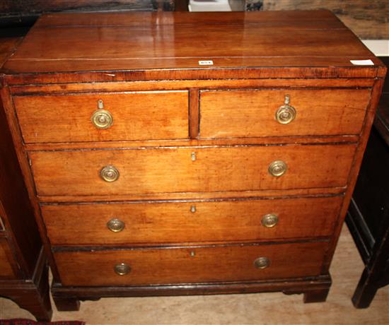 Regency mahogany chest of drawers(-)